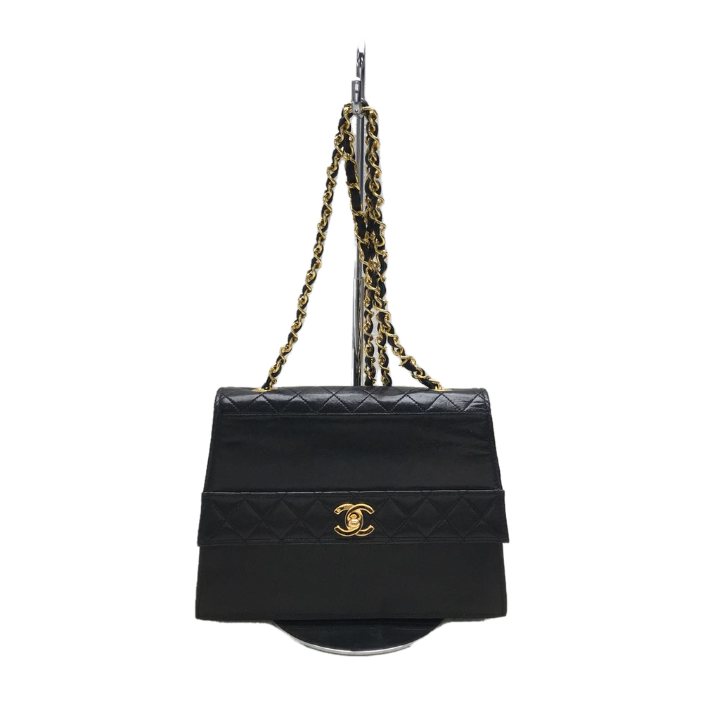 Chanel Lamb Leather Chain Shoulder Bag Black